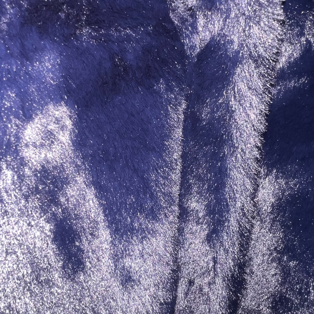NWT Women's Simply Vera Vera Wang Blue Faux Fur Coat Size XL - Picture 6 of 15